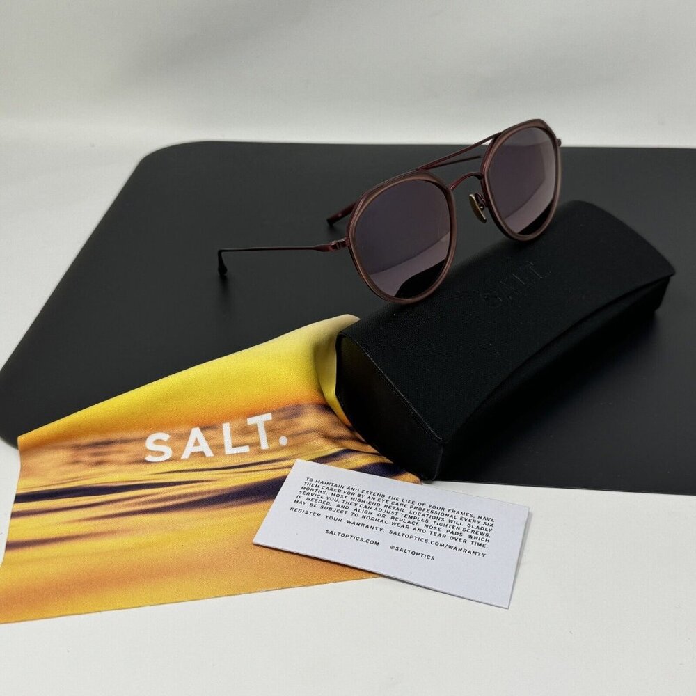 SALT Optics Sunglasses Dibergi MDR Titanium  Red Polarized Excellent Conditio